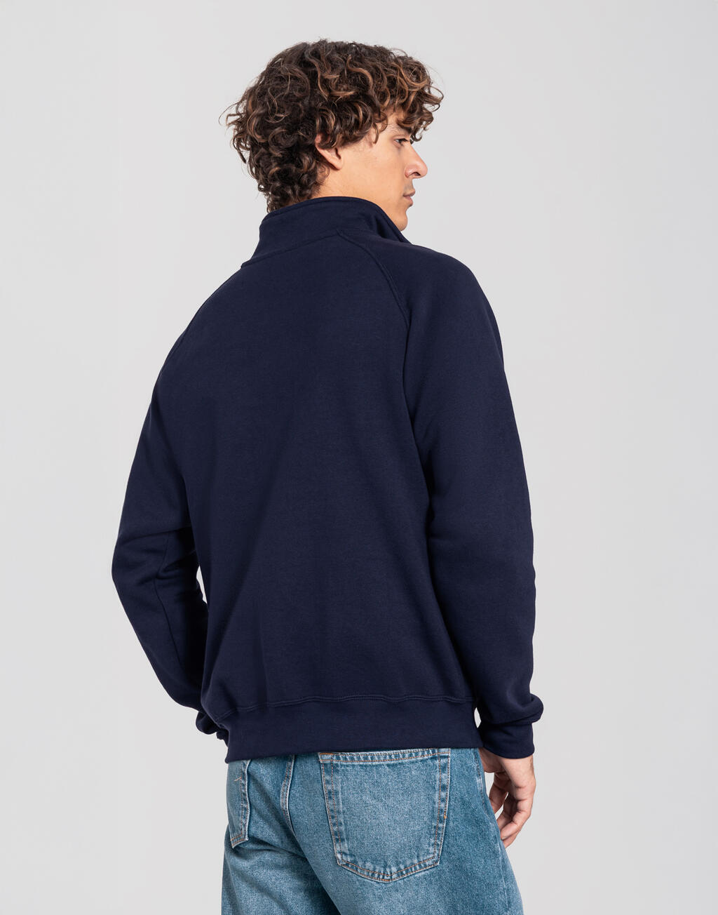 Fruit of the Loom Iconic Premium Zip Neck Sweat (dos)