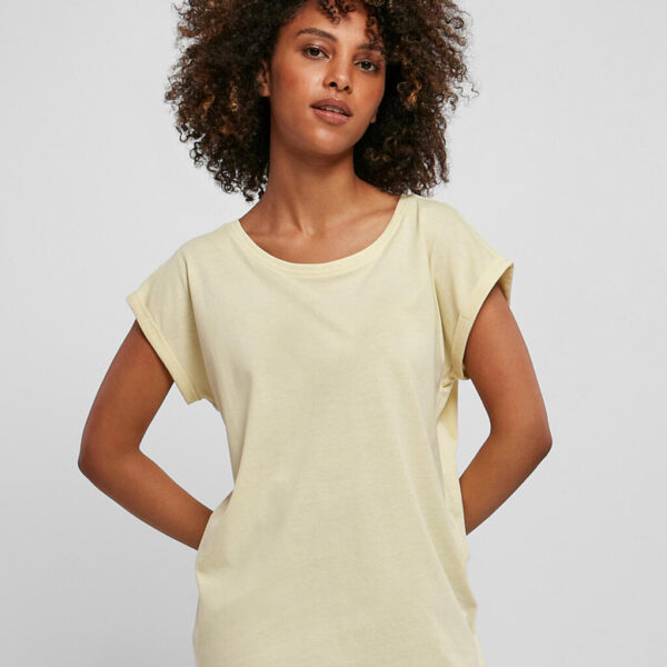 Build Your Brand Ladies Extended Shoulder Tee