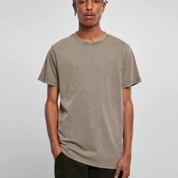 Build Your Brand Acid Washed Round Neck Tee