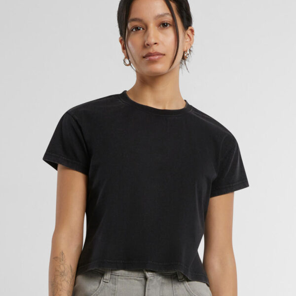 Build Your Brand Ladies Vintage Cropped Tee